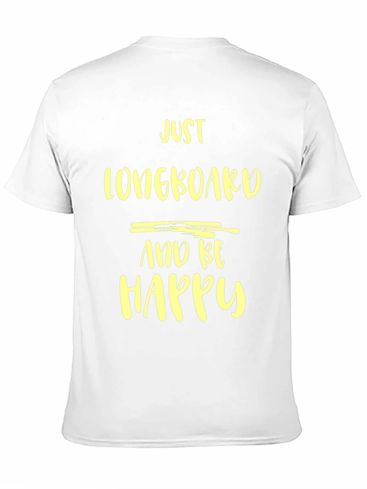 Just Longboard and Be Happy Graphic Tee - Black Casual Shirt product image 2