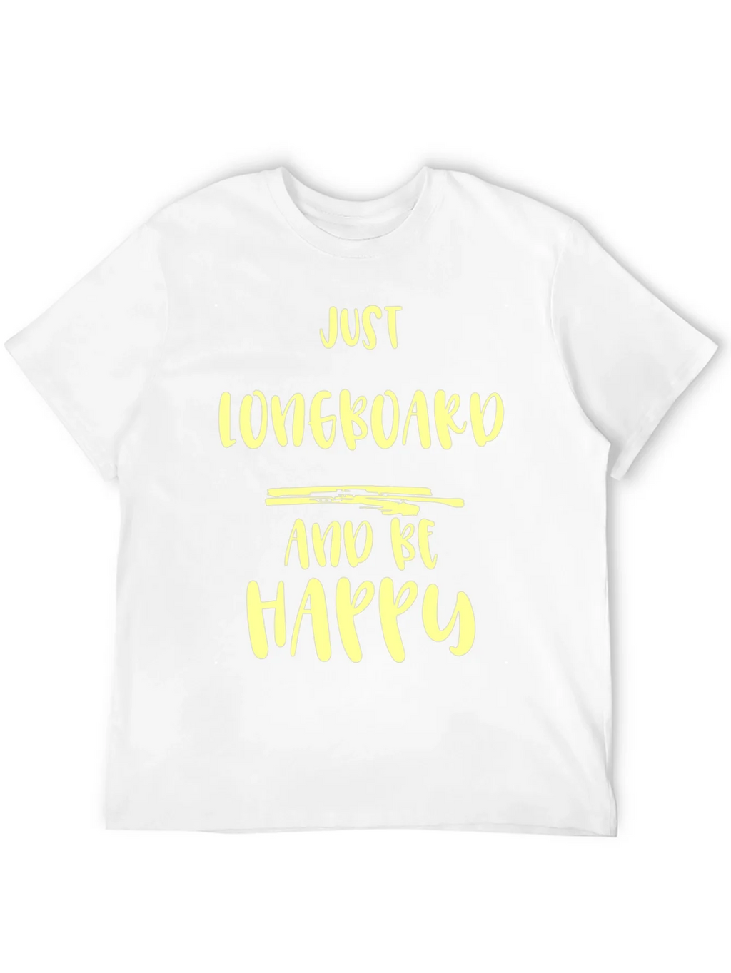 Just Longboard and Be Happy Graphic Tee - Black Casual Shirt product image 3