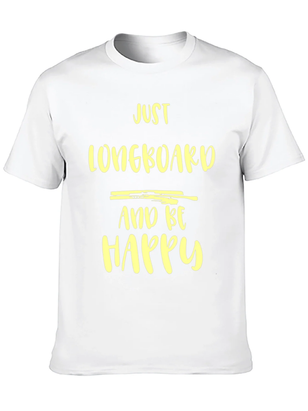 Just Longboard and Be Happy Graphic Tee - Black Casual Shirt product image 12