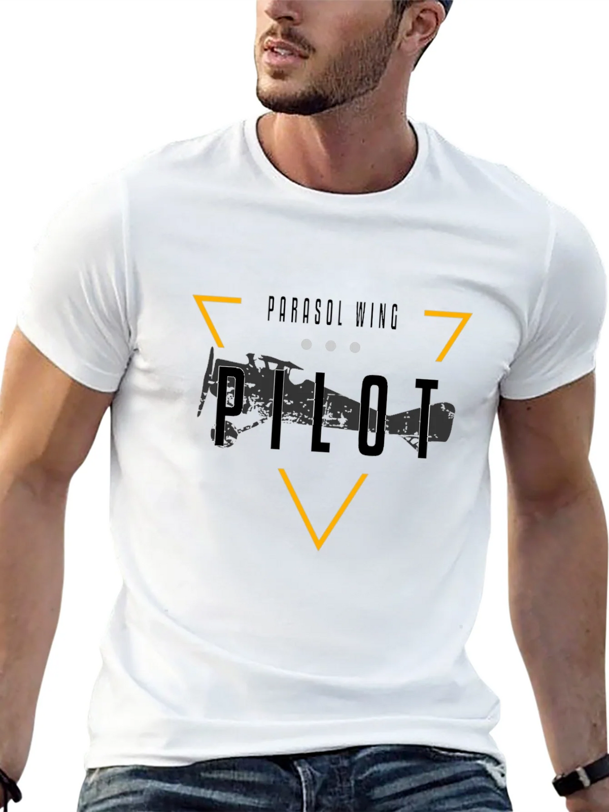 Parasol Wing Pilot T-Shirt - Aviation Inspired Design product image 4