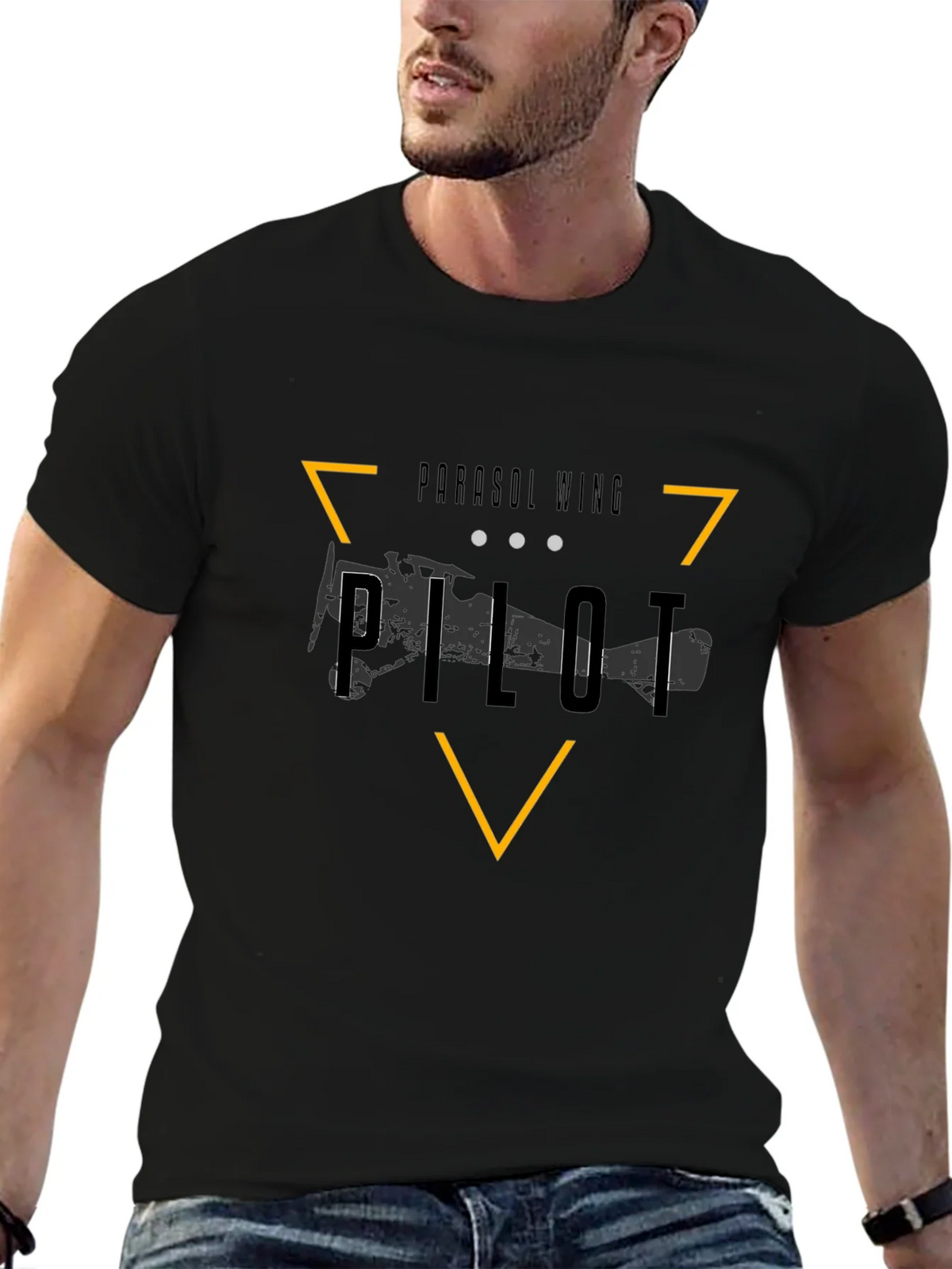 Parasol Wing Pilot T-Shirt - Aviation Inspired Design product image 9