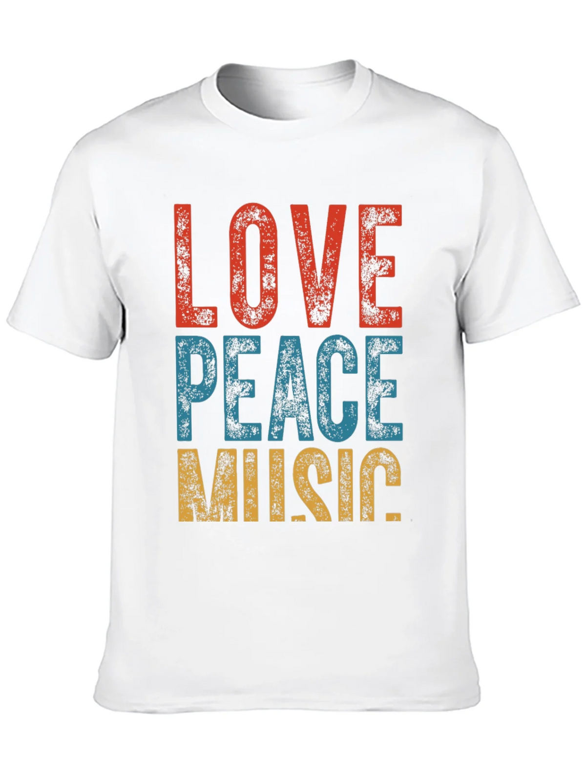 Retro Love Peace Music Graphic Tee product image 12