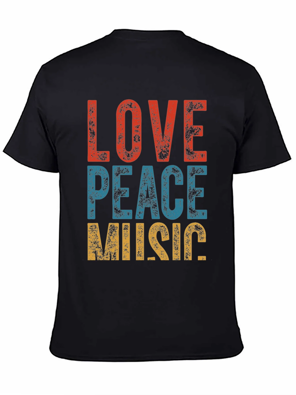Retro Love Peace Music Graphic Tee product image 7