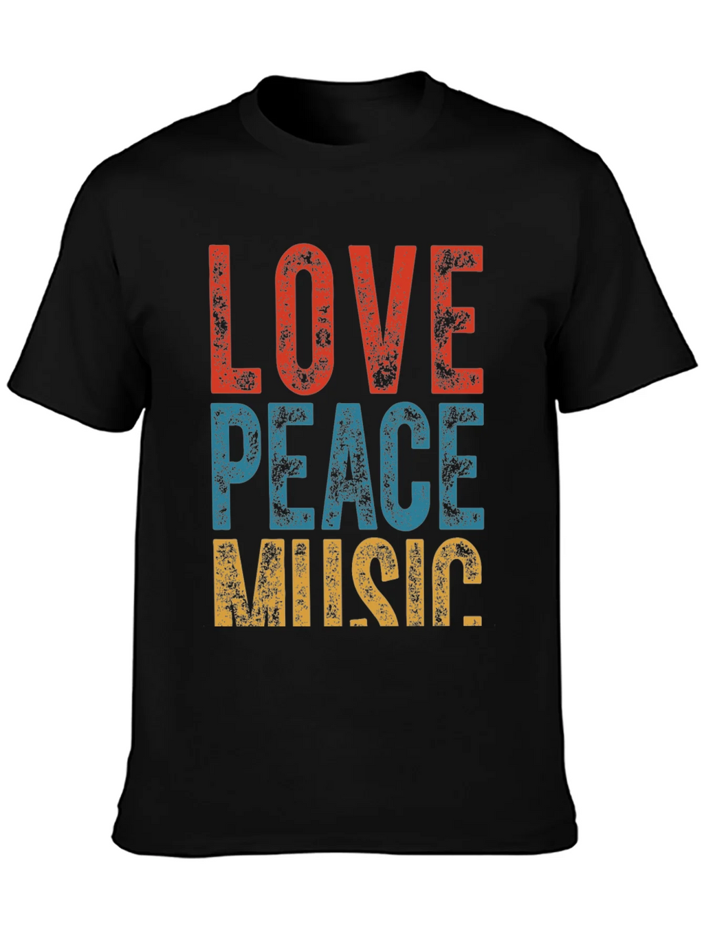 Retro Love Peace Music Graphic Tee product image 6