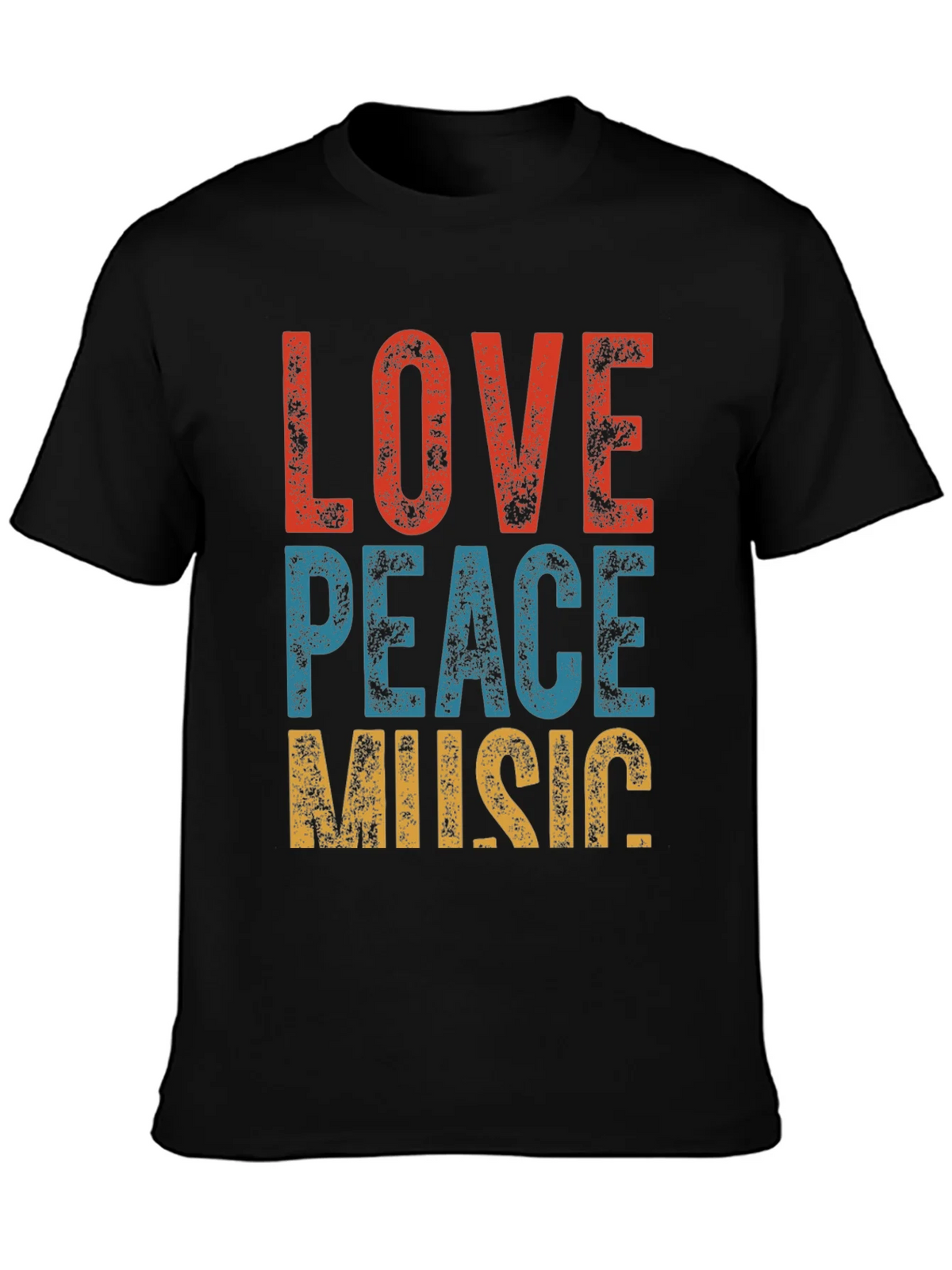 Retro Love Peace Music Graphic Tee product image 6