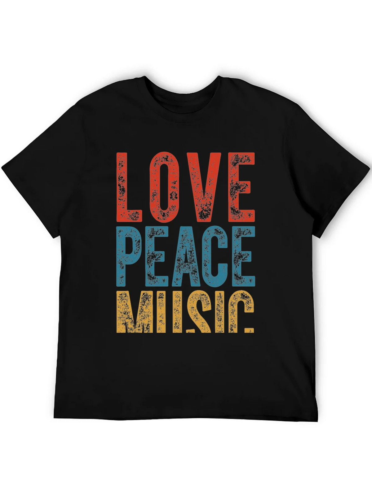 Retro Love Peace Music Graphic Tee product image 8