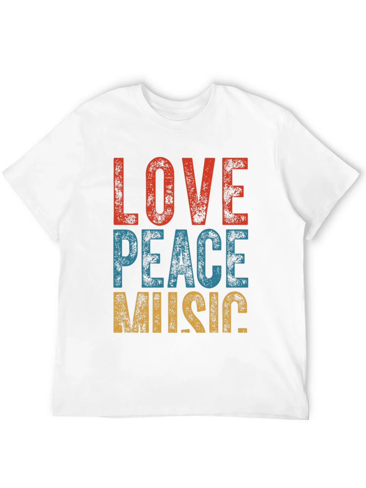 Retro Love Peace Music Graphic Tee product image 3