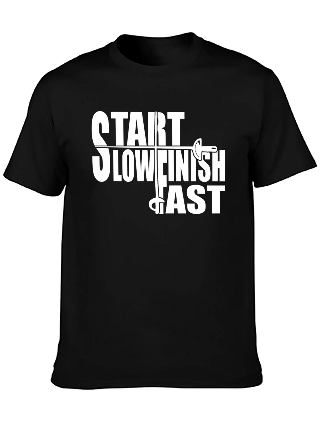Start Slow Finish Fast Fencing T-Shirt product image 6
