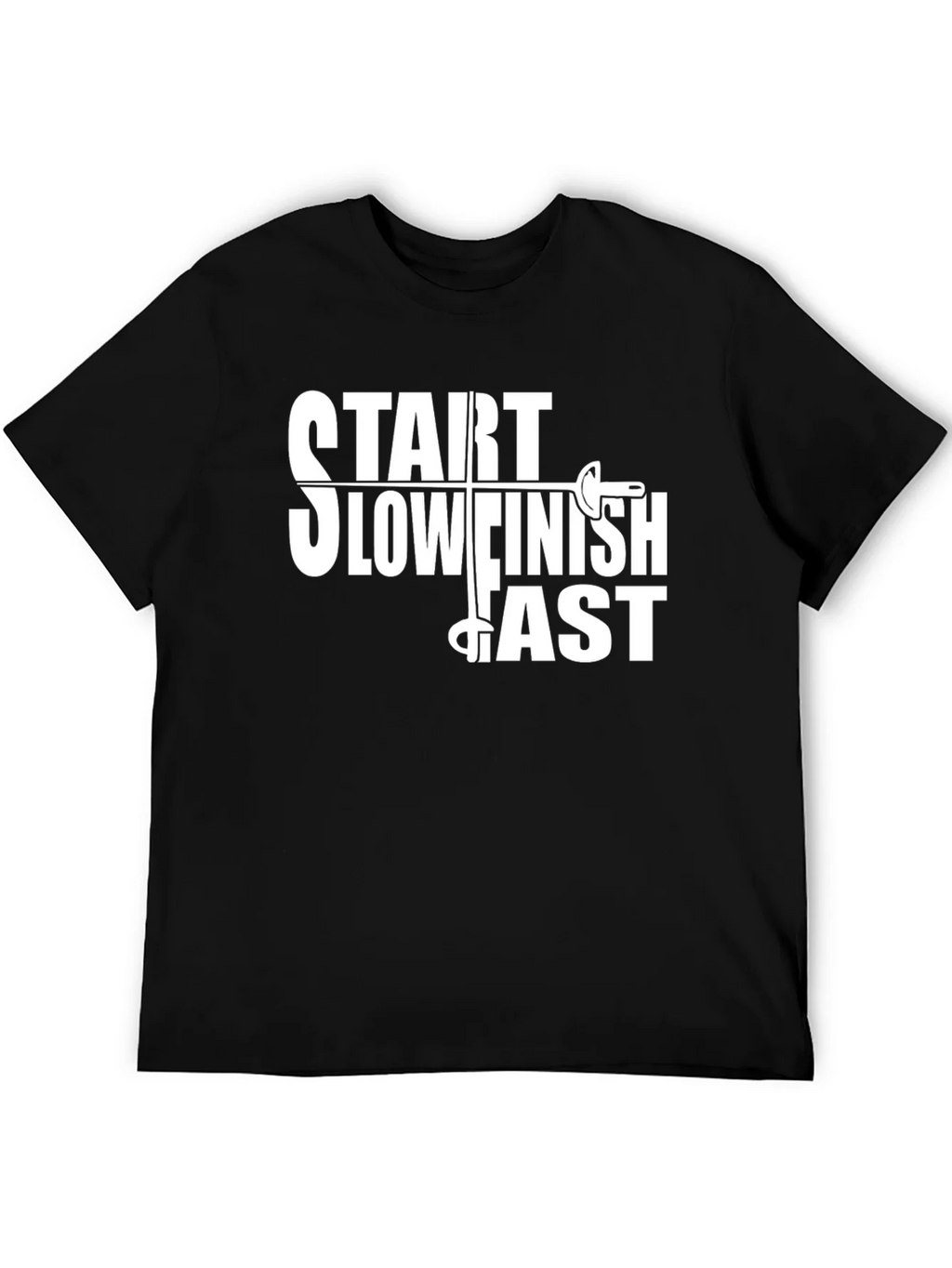 Start Slow Finish Fast Fencing T-Shirt product image 8