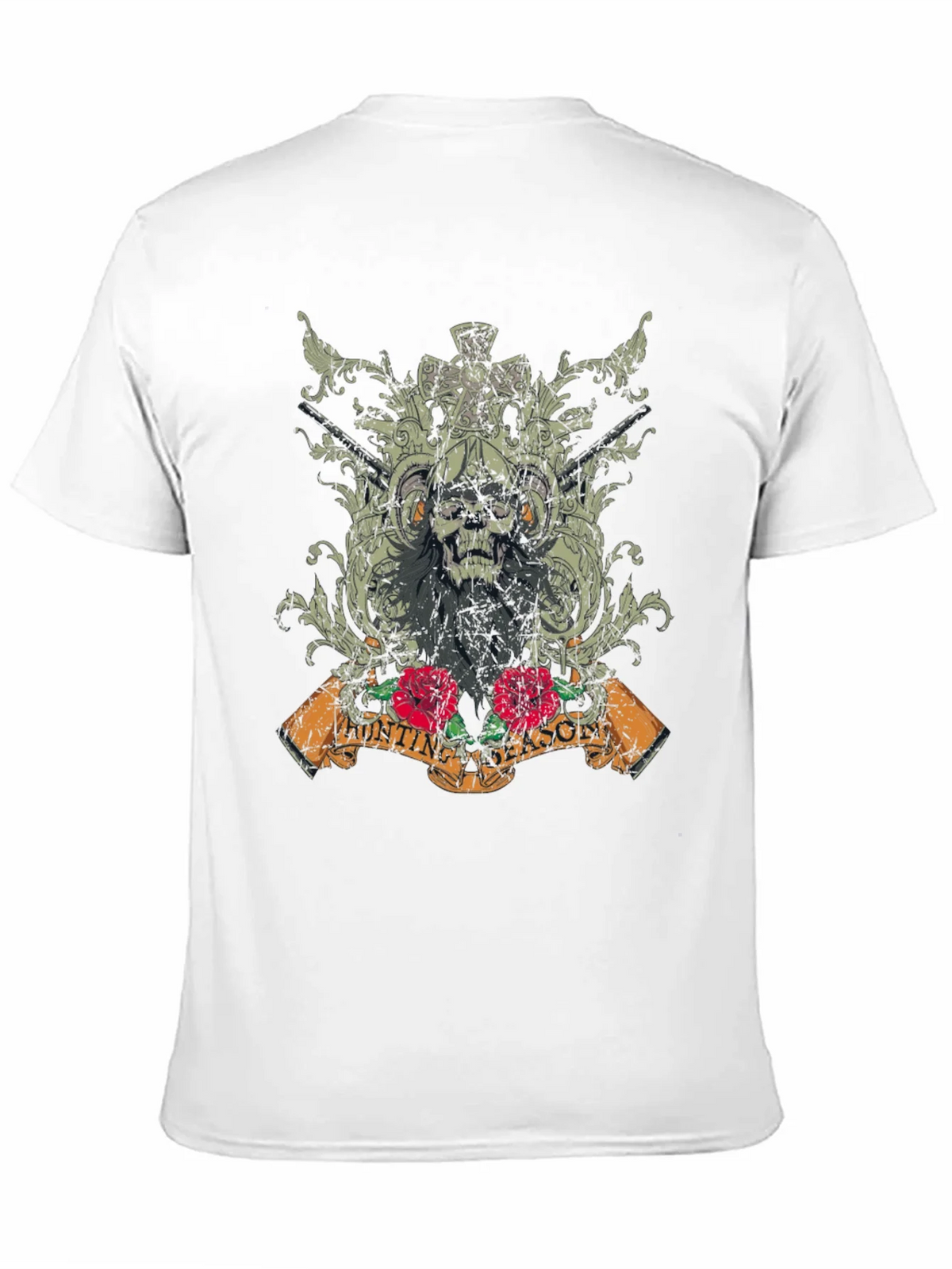 Skull Hunting Season Graphic T-Shirt - Black product image 2