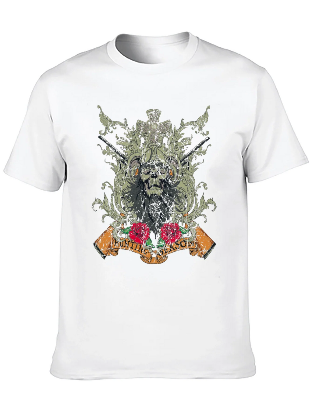 Skull Hunting Season Graphic T-Shirt - Black product image 11