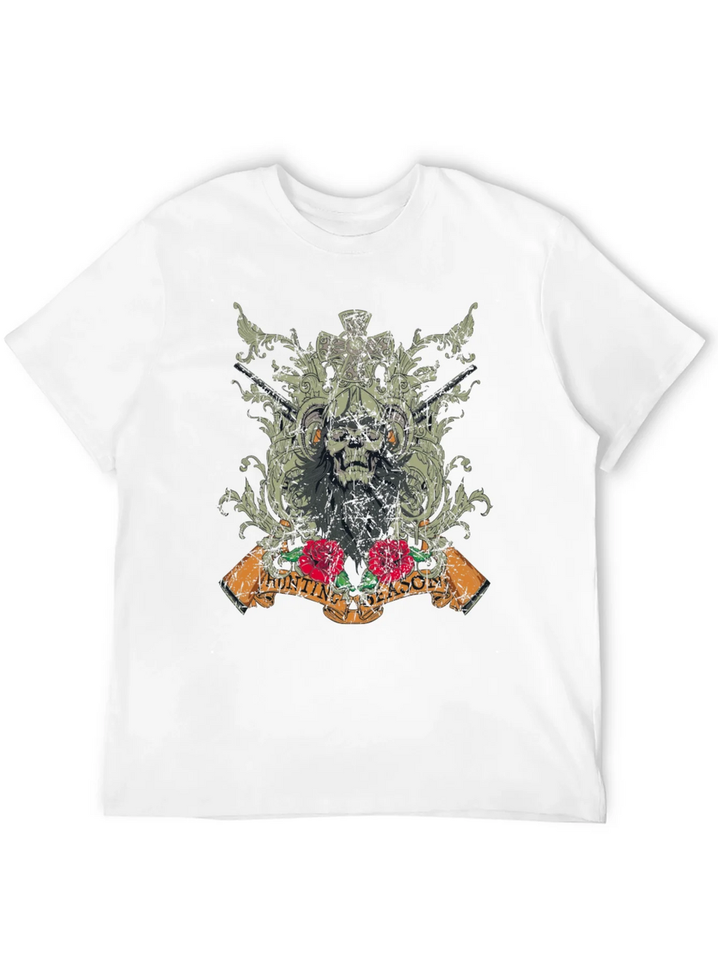 Skull Hunting Season Graphic T-Shirt - Black product image 3
