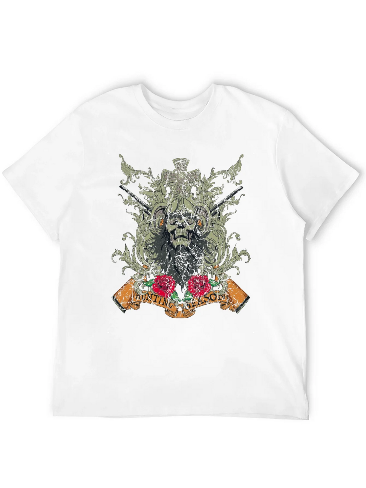 Skull Hunting Season Graphic T-Shirt - Black product image 3