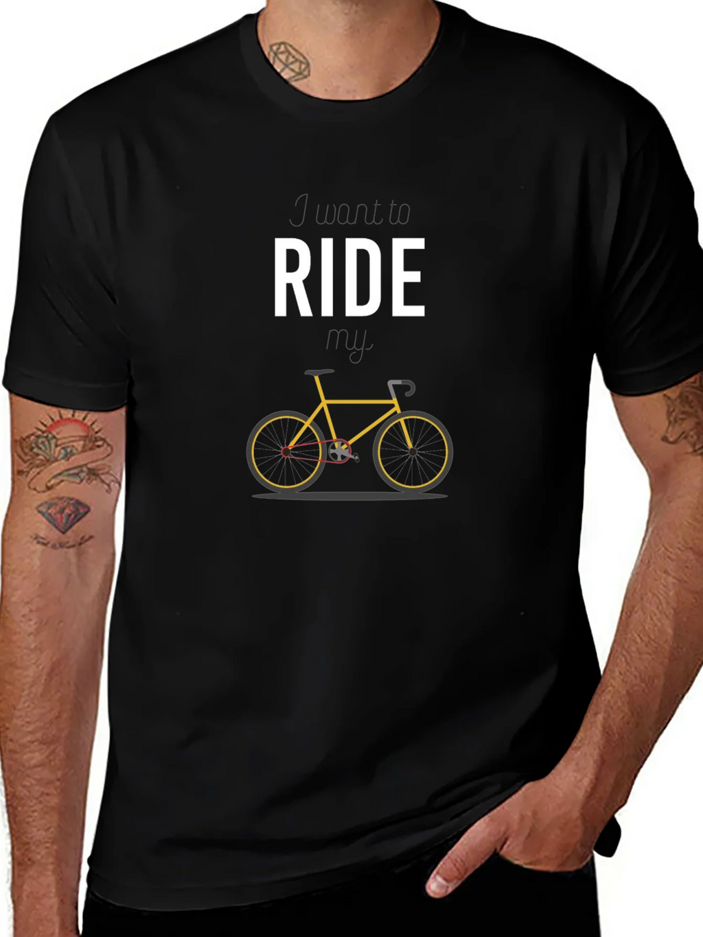 Ride Bicycle Graphic Tee - Stylish Black T-Shirt product image 1