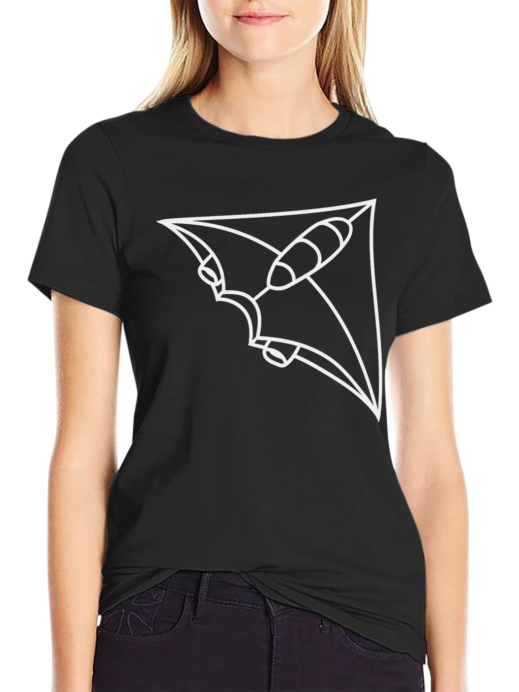 Abstract Spacecraft Black T-Shirt product image 5