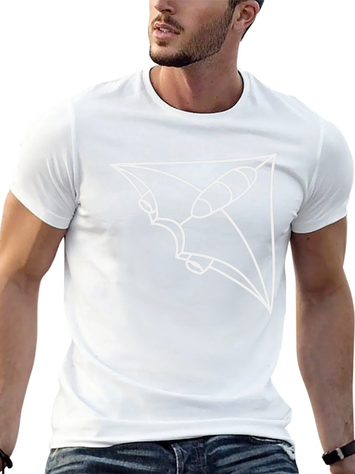 Abstract Spacecraft Black T-Shirt product image 4