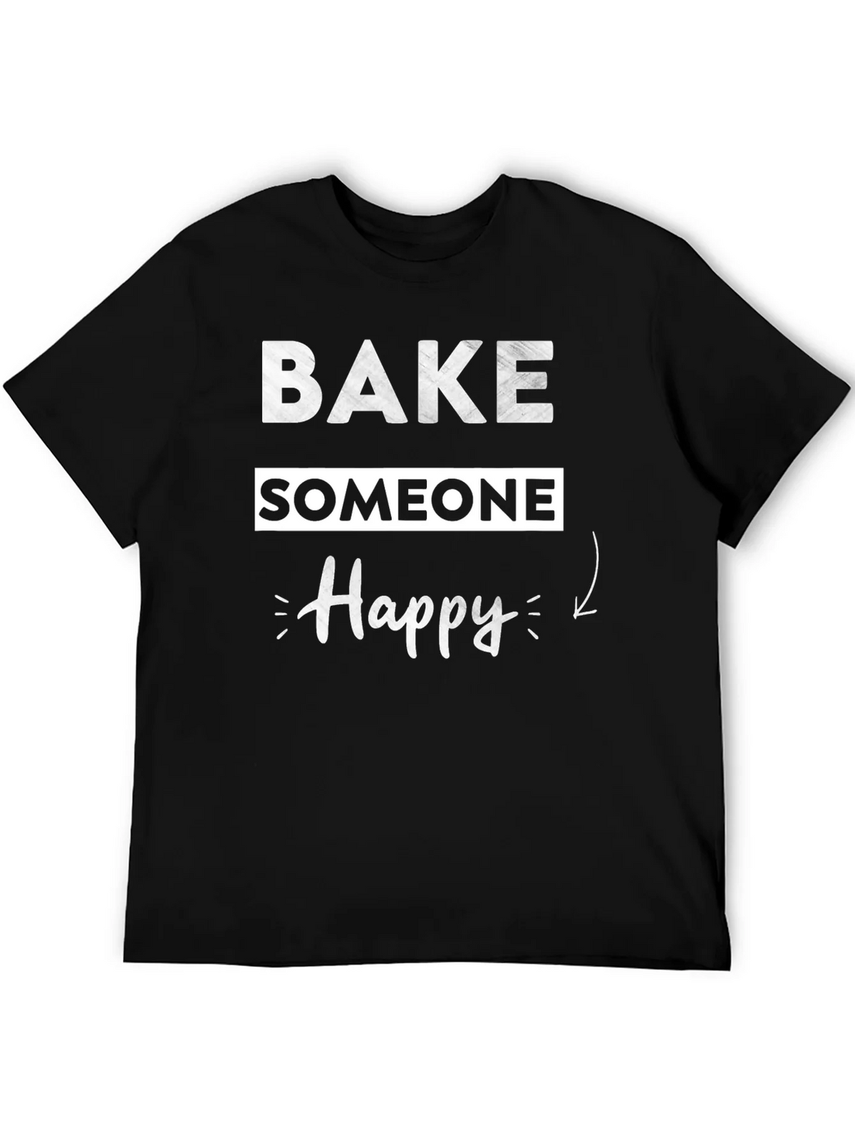 Bake Someone Happy Graphic T-Shirt - Black product image 8