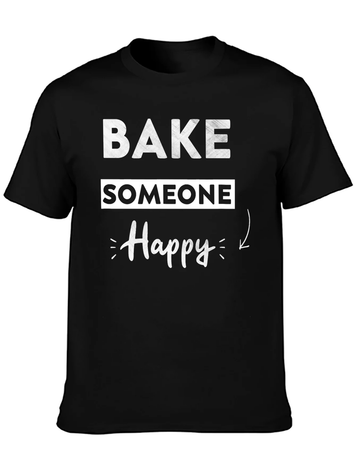 Bake Someone Happy Graphic T-Shirt - Black product image 6