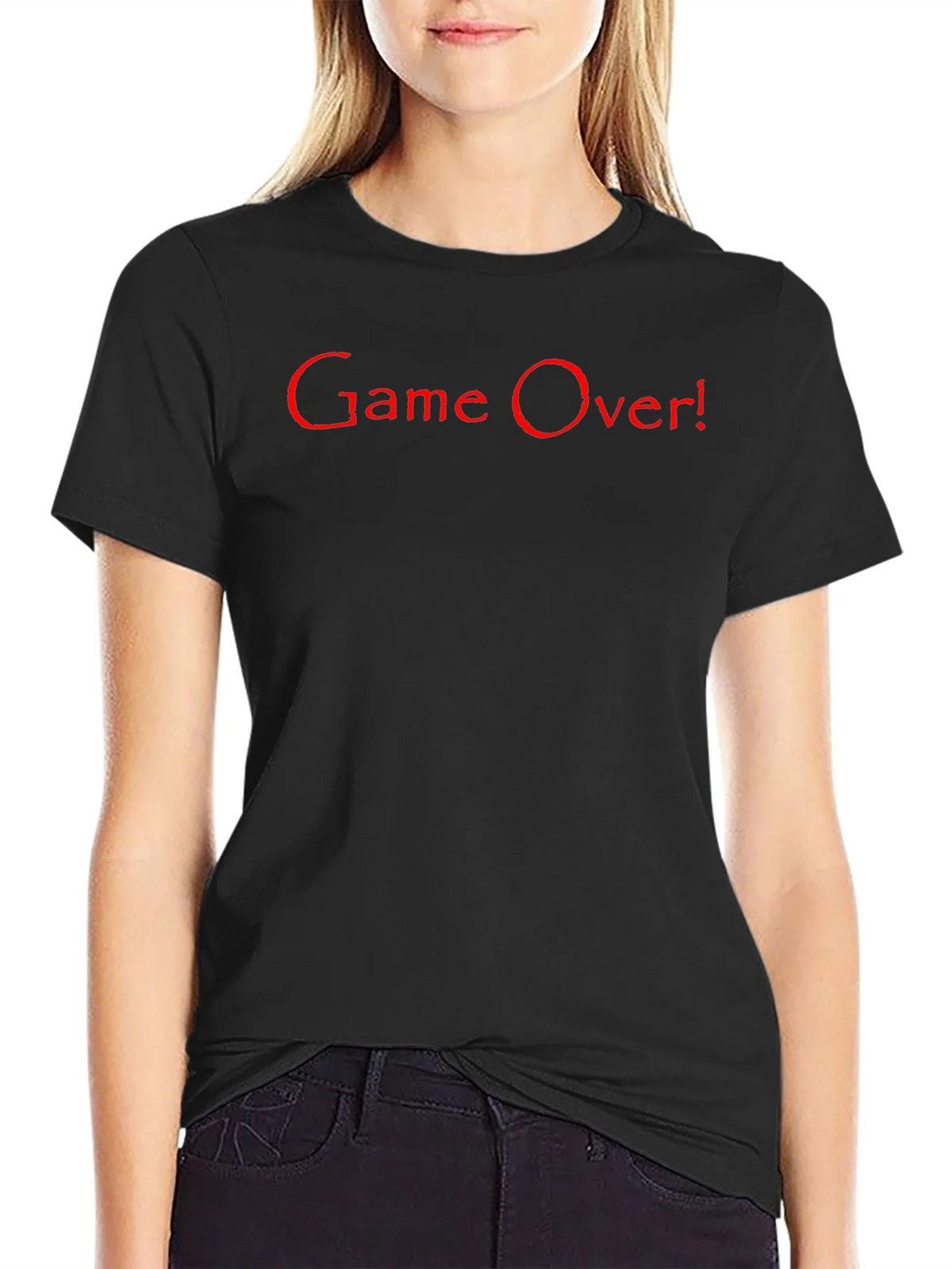Game Over! Graphic Tee - Black Cotton T-Shirt product image 5