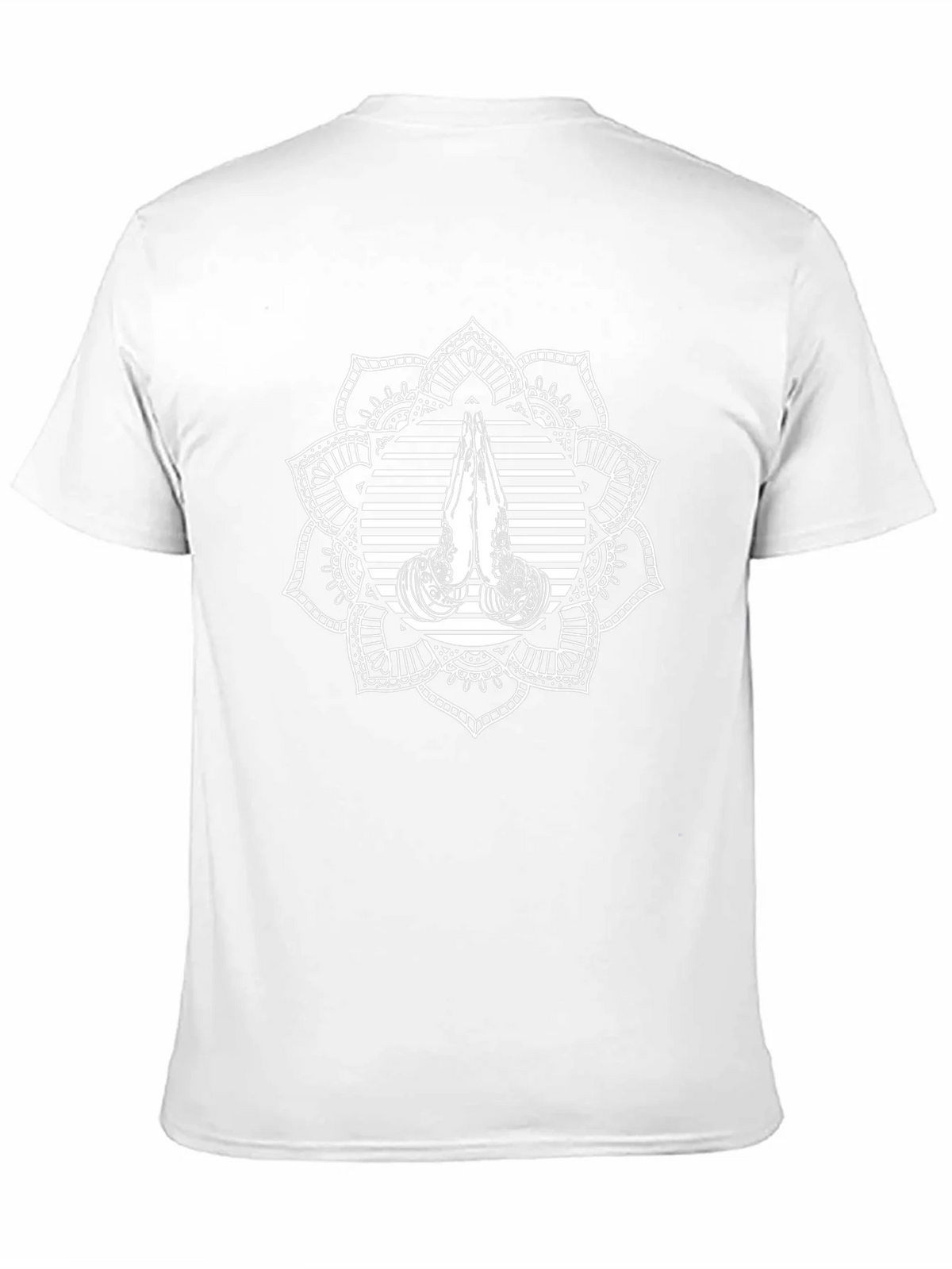 Mandala Prayer Graphic Black T-Shirt product image 2