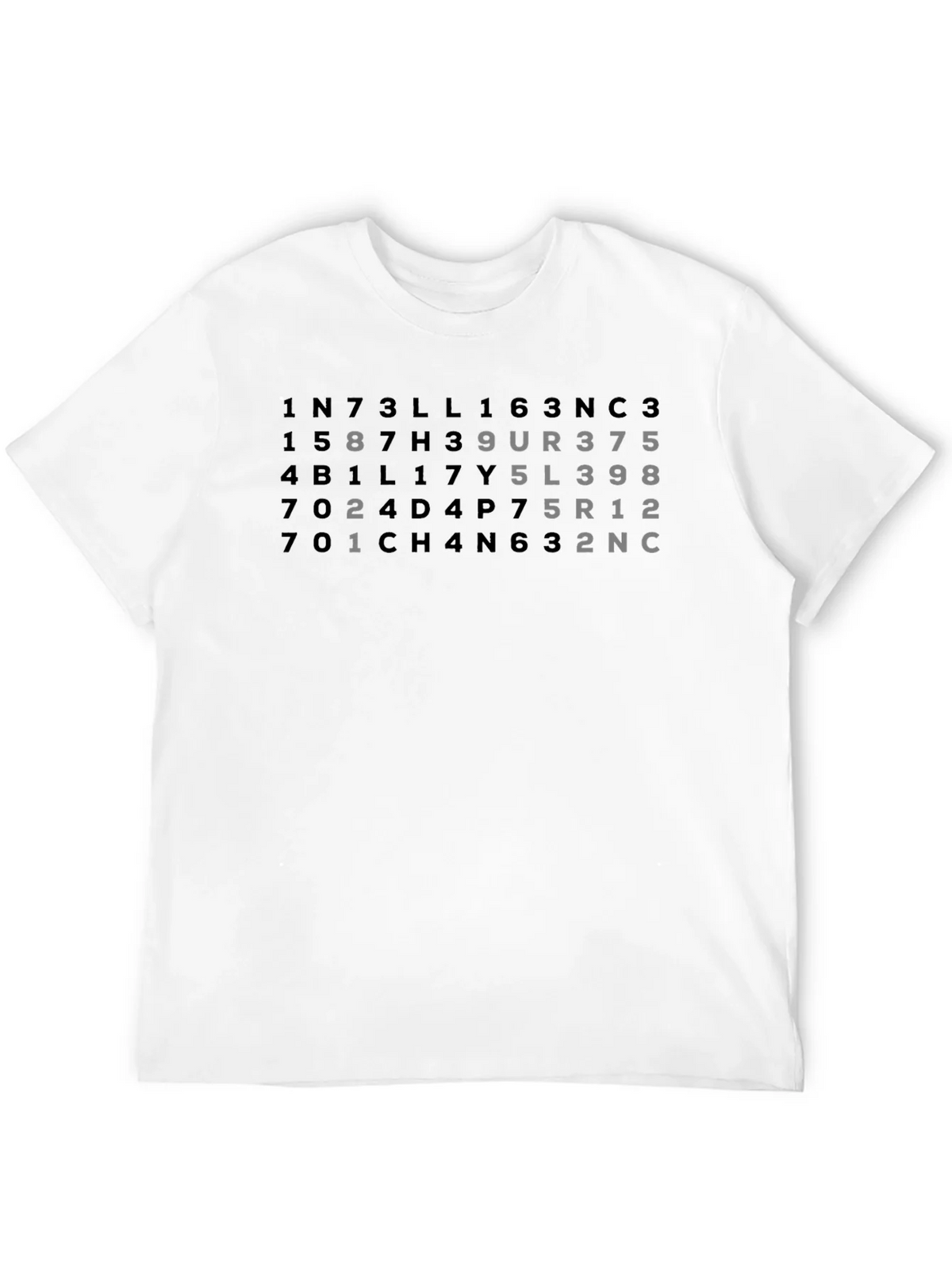 Intelligent Numbers T-Shirt - Black Tee product image 3
