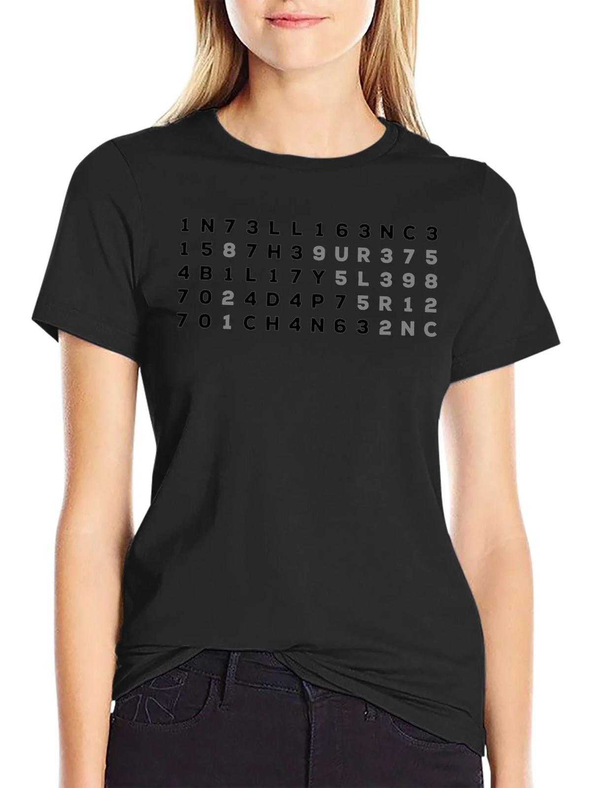 Intelligent Numbers T-Shirt - Black Tee product image 5
