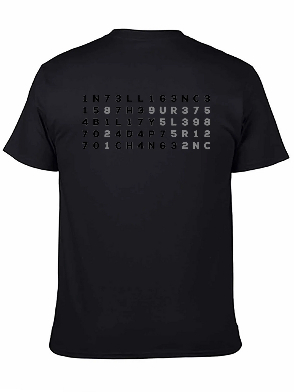 Intelligent Numbers T-Shirt - Black Tee product image 7