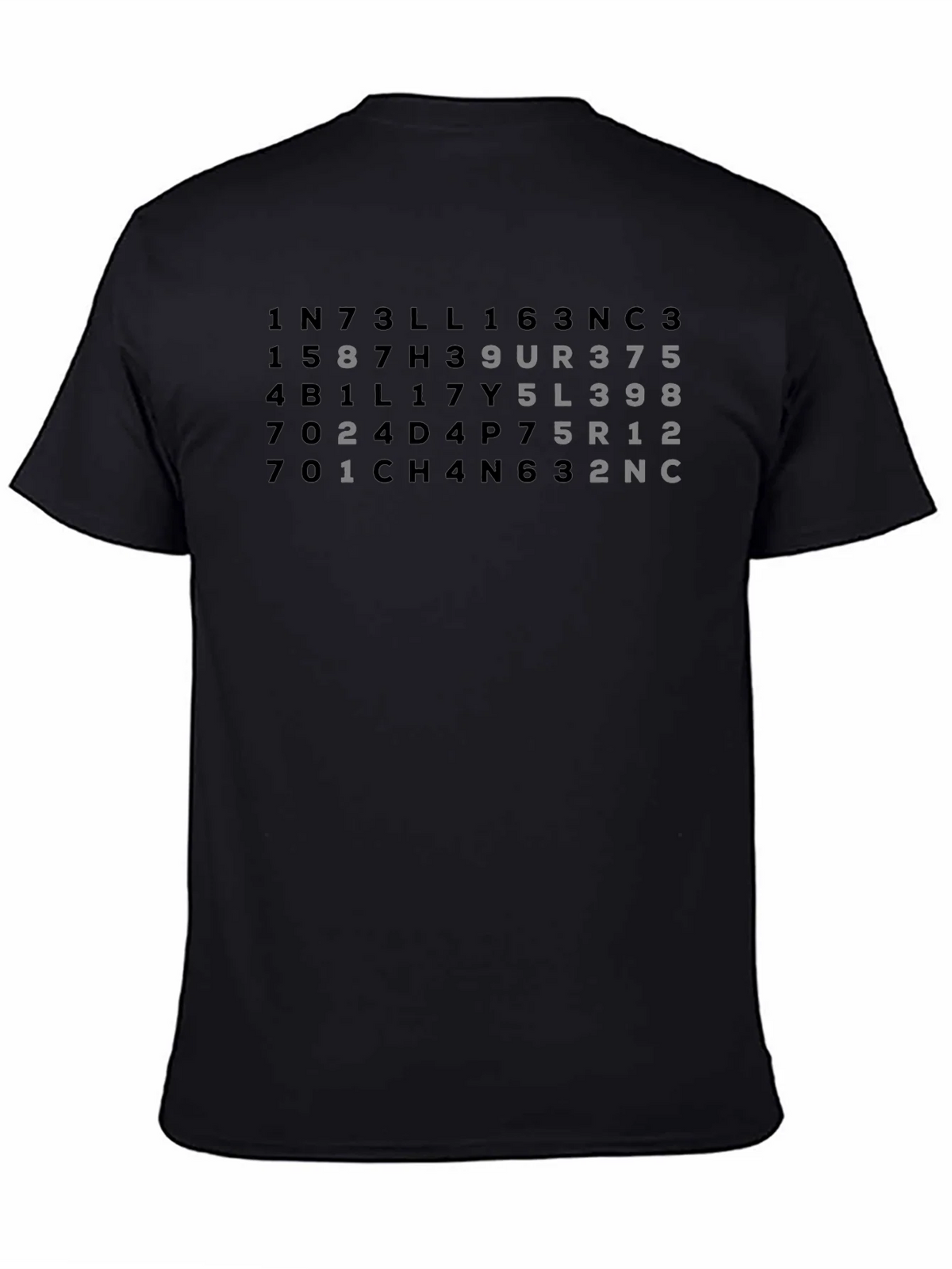 Intelligent Numbers T-Shirt - Black Tee product image 7