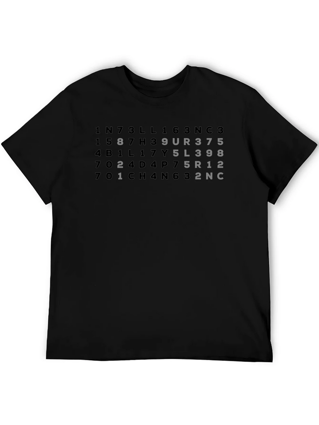 Intelligent Numbers T-Shirt - Black Tee product image 8