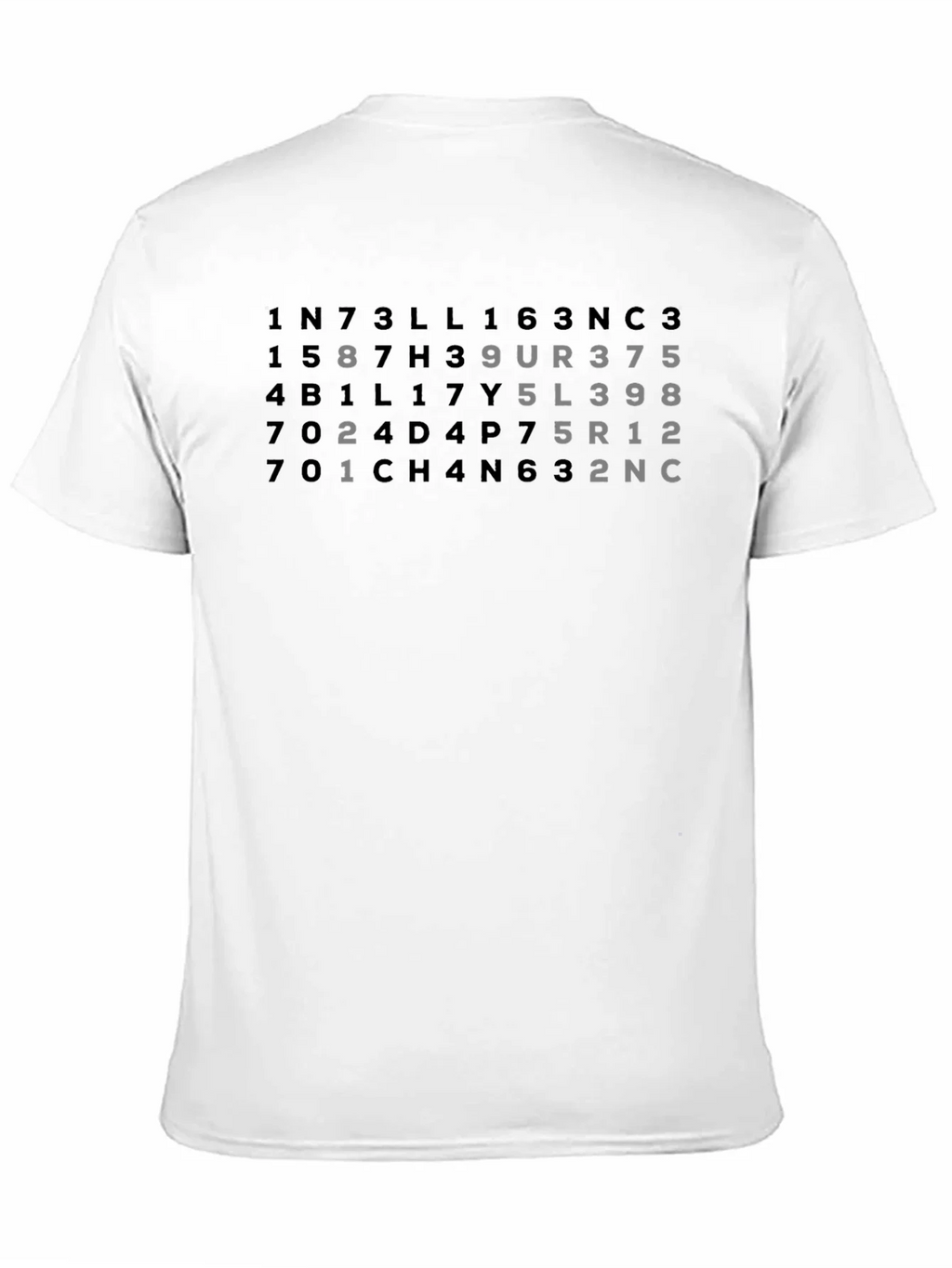 Intelligent Numbers T-Shirt - Black Tee product image 2