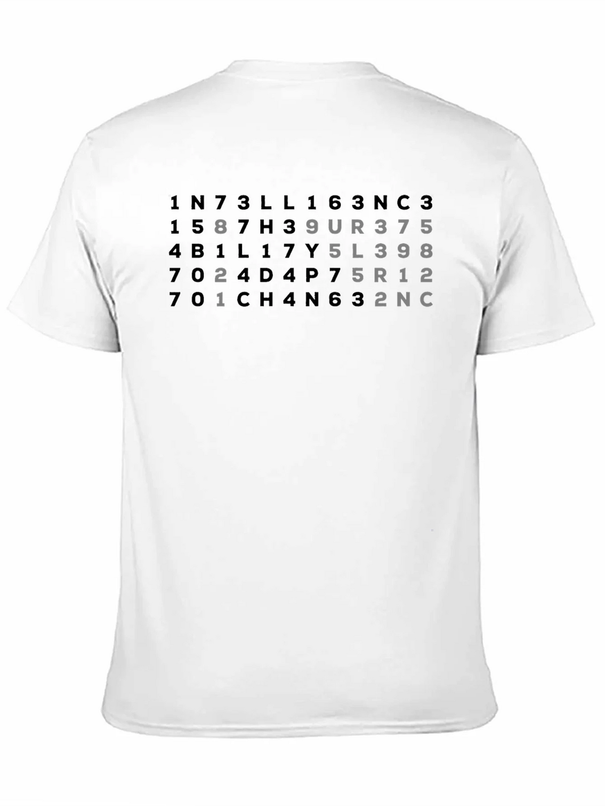Intelligent Numbers T-Shirt - Black Tee product image 2