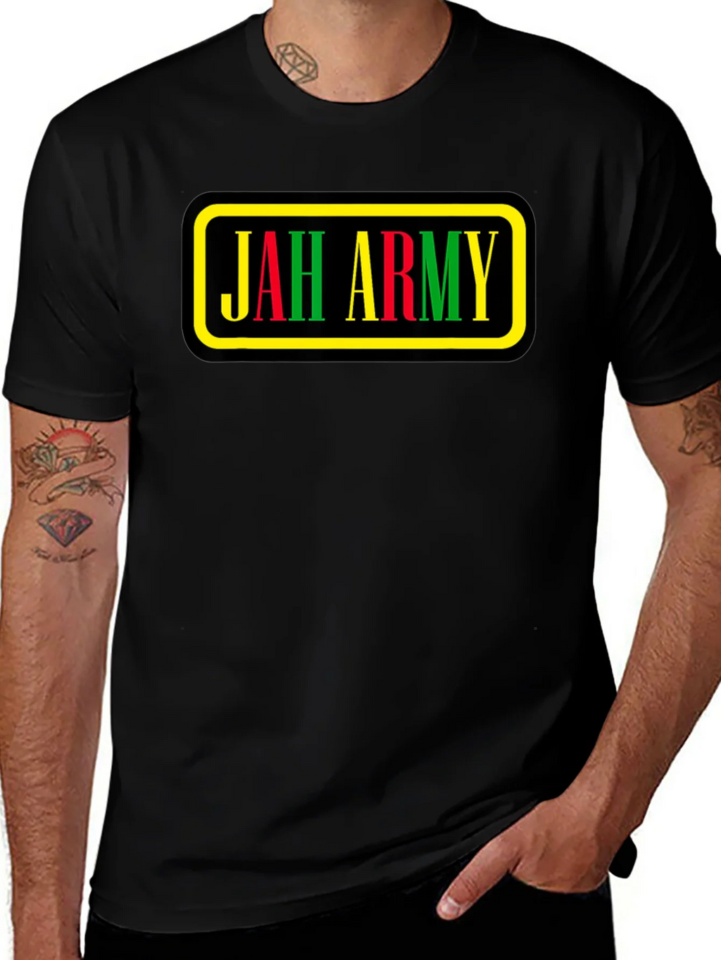 Jah Army T-Shirt - Rasta Colors Graphic Tee product image 1