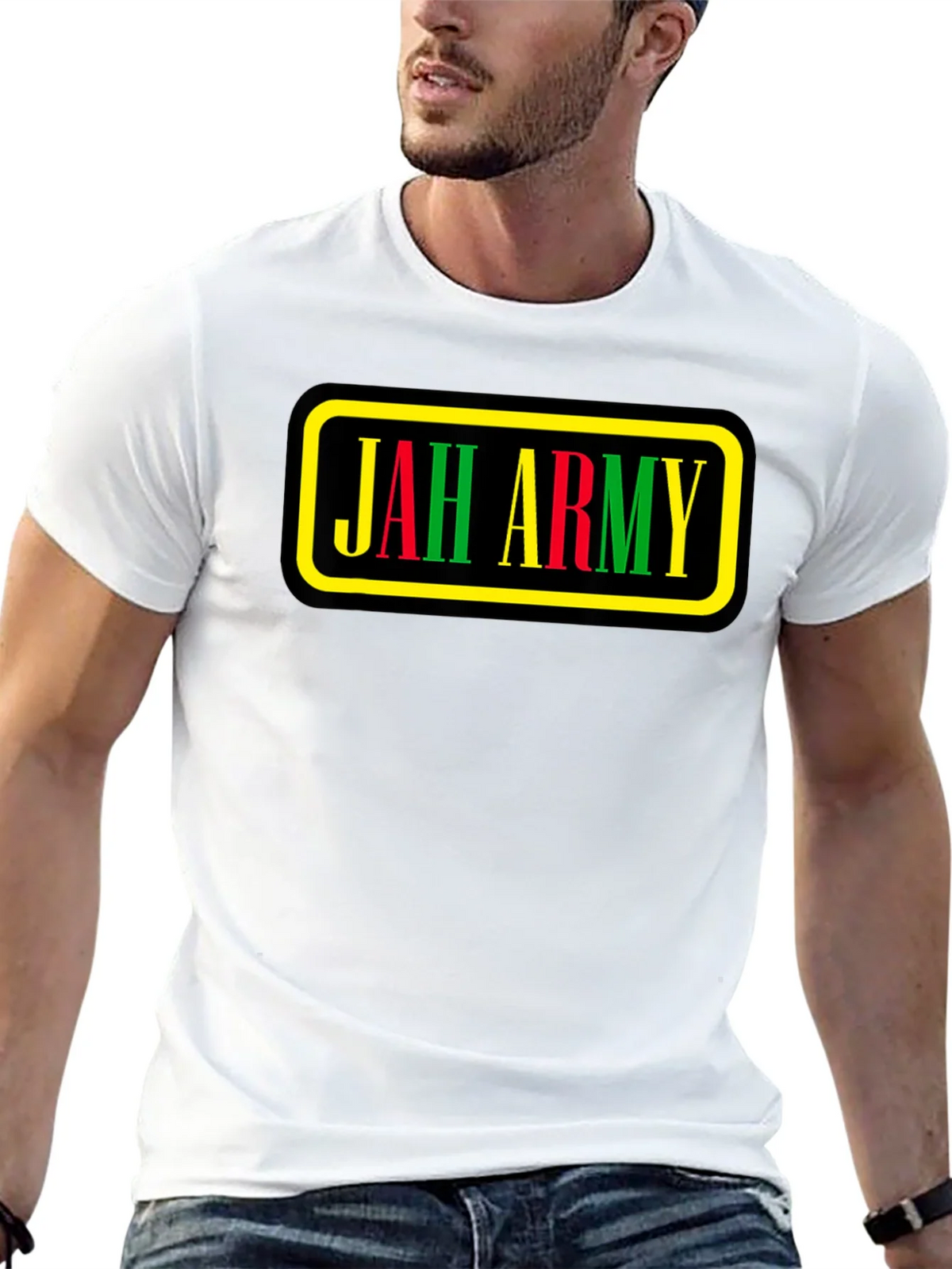 Jah Army T-Shirt - Rasta Colors Graphic Tee product image 4