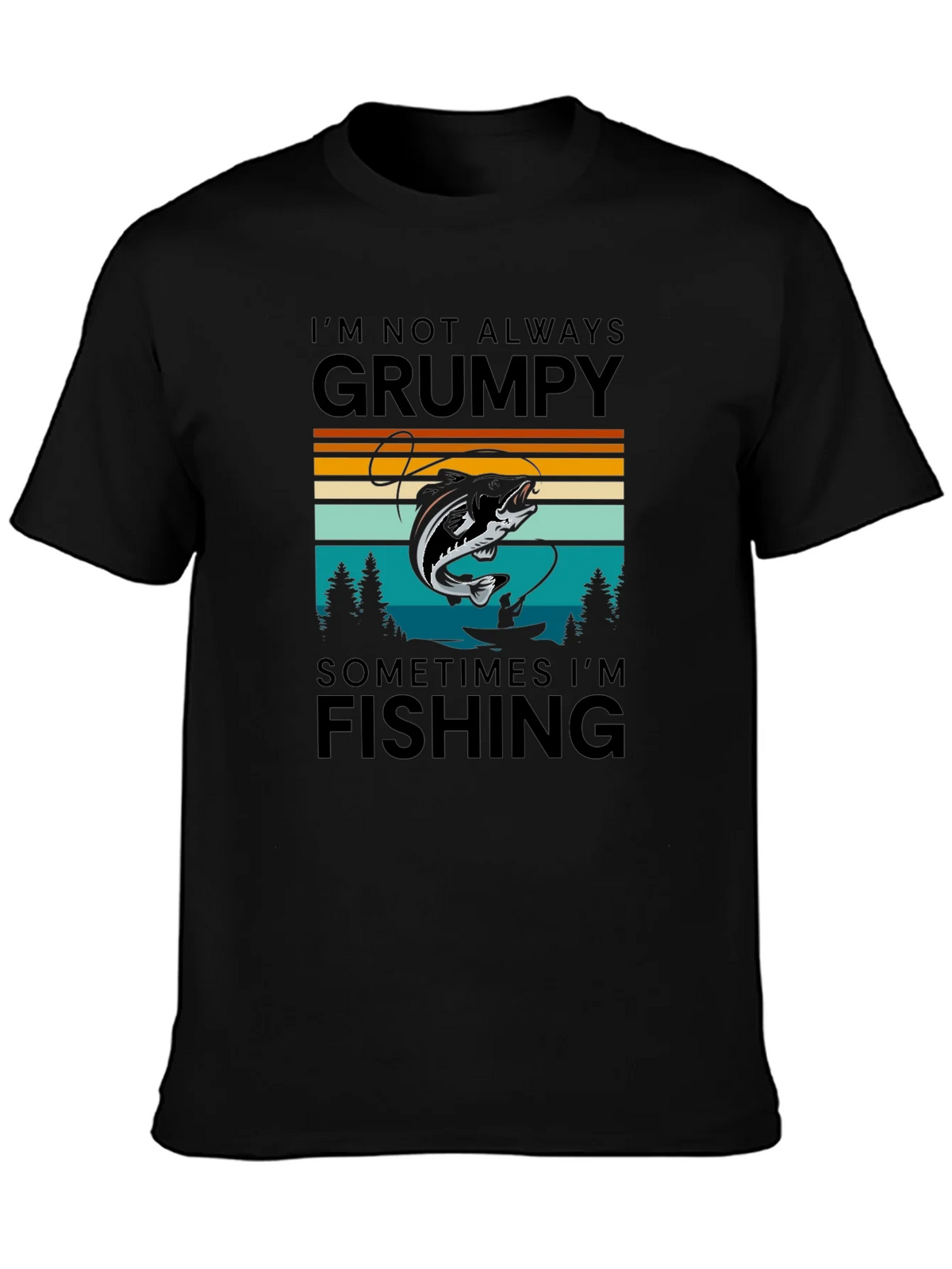 Grumpy Fishing Graphic T-Shirt product image 6