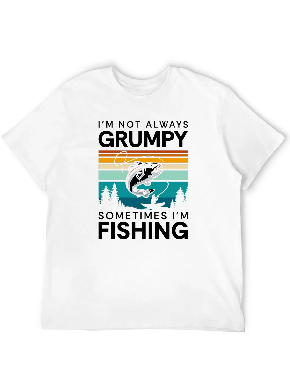 Grumpy Fishing Graphic T-Shirt product image 3
