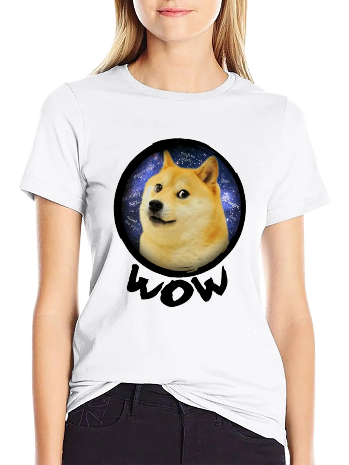 Doge Space Meme Black T-Shirt - Much Wow! product image 11