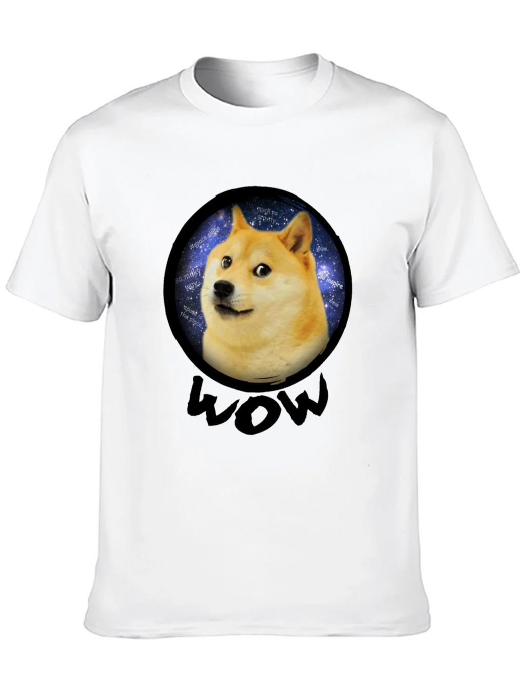 Doge Space Meme Black T-Shirt - Much Wow! product image 12
