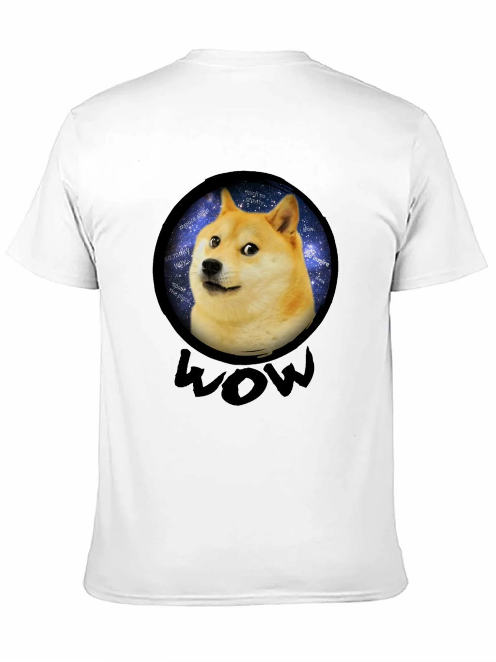 Doge Space Meme Black T-Shirt - Much Wow! product image 2