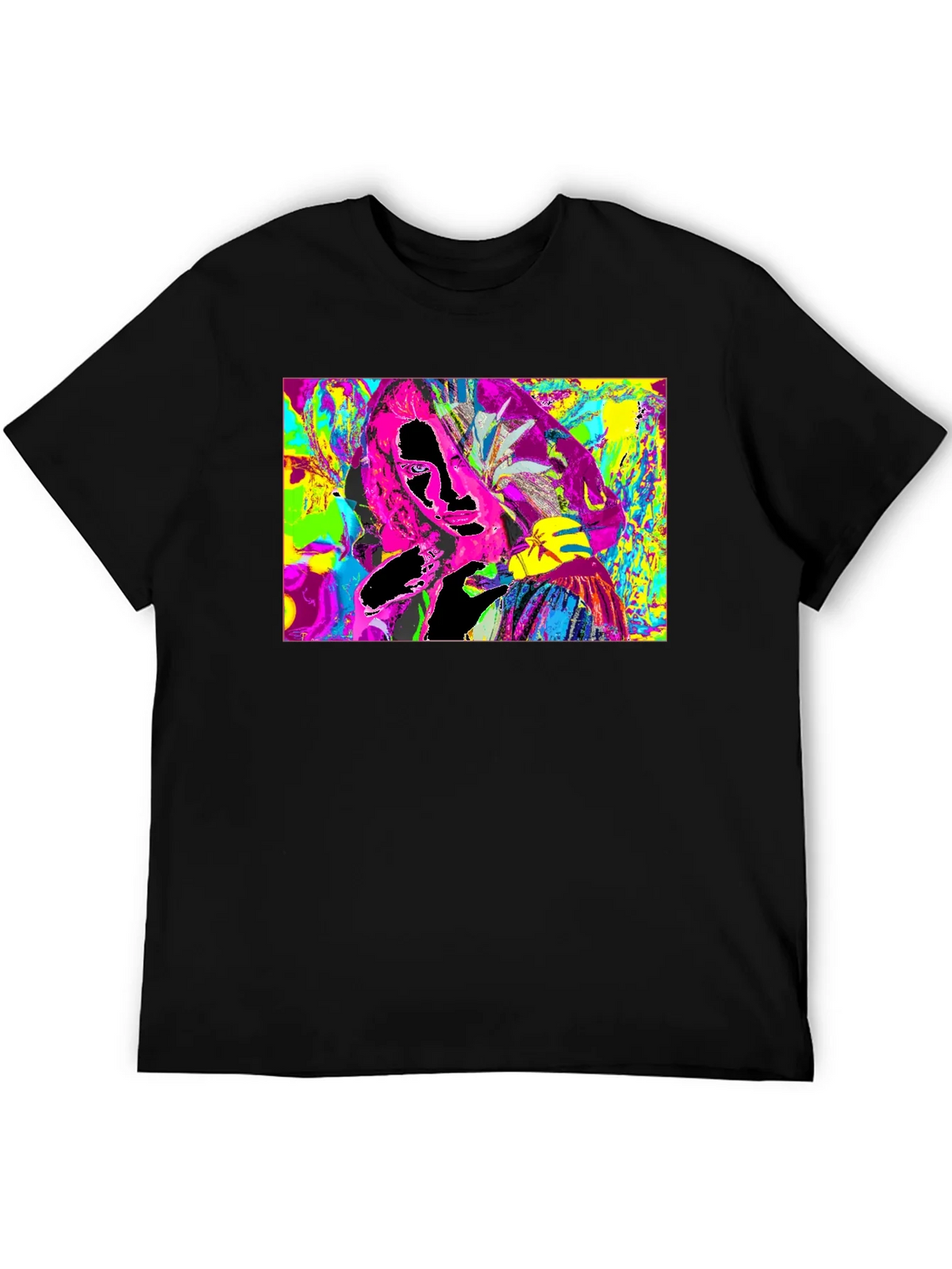 Vivid Abstract Graphic Print Crewneck T-Shirt product image 8