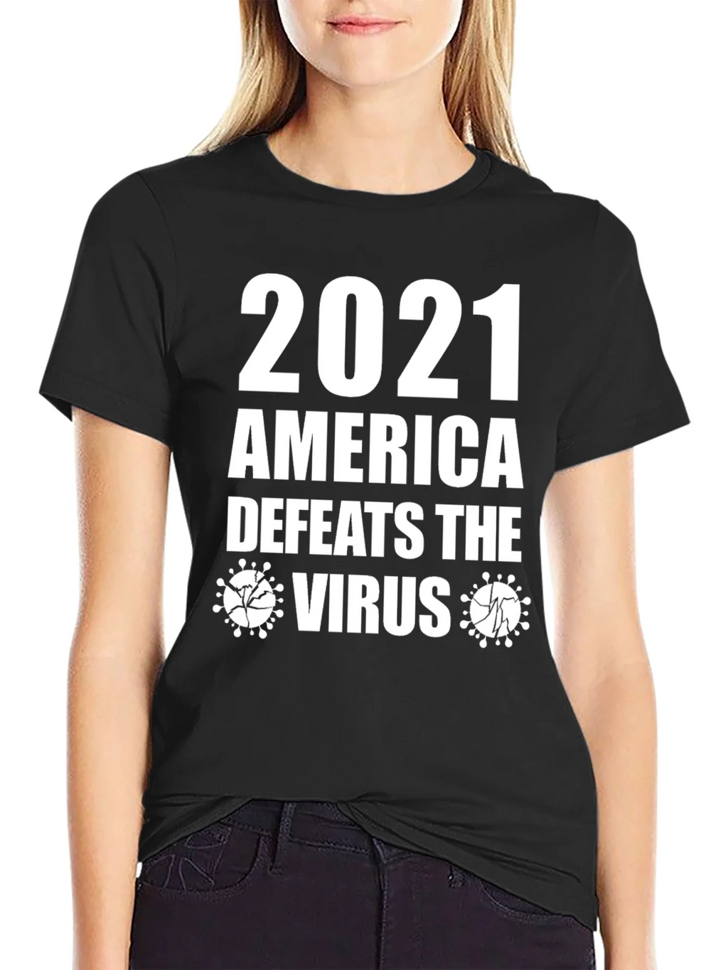 2021 America Defeats Virus Graphic T-Shirt product image 5