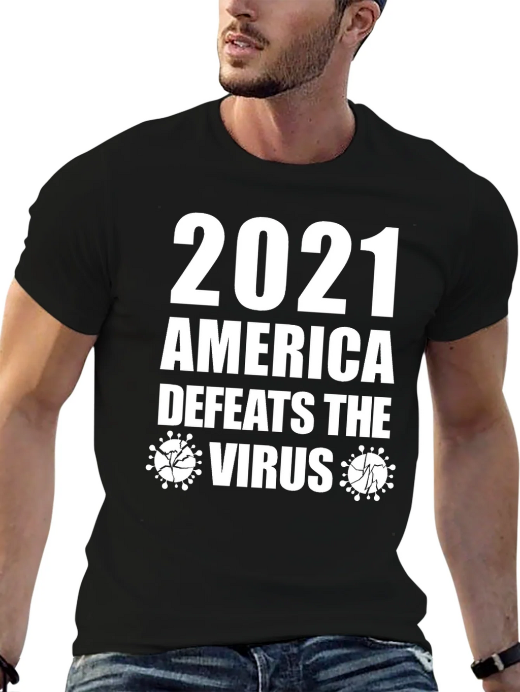 2021 America Defeats Virus Graphic T-Shirt product image 9