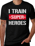 I Train Super Heroes T-Shirt - Black product image 1