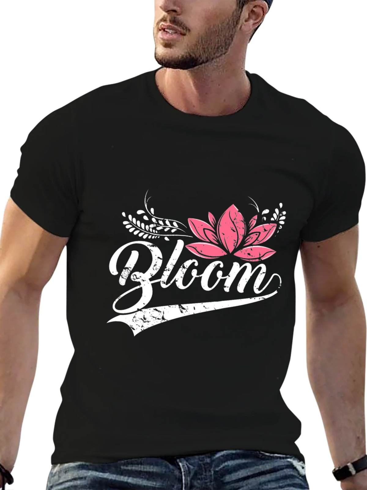 Bloom Graphic Tee - Black Cotton Shirt product image 9