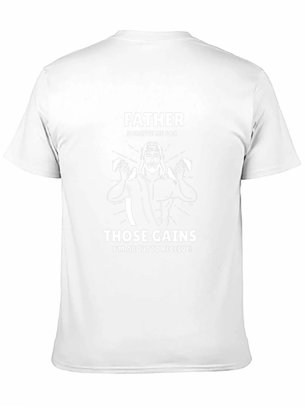 Father Forgive Me Those Gains Mens Graphic Tee product image 2