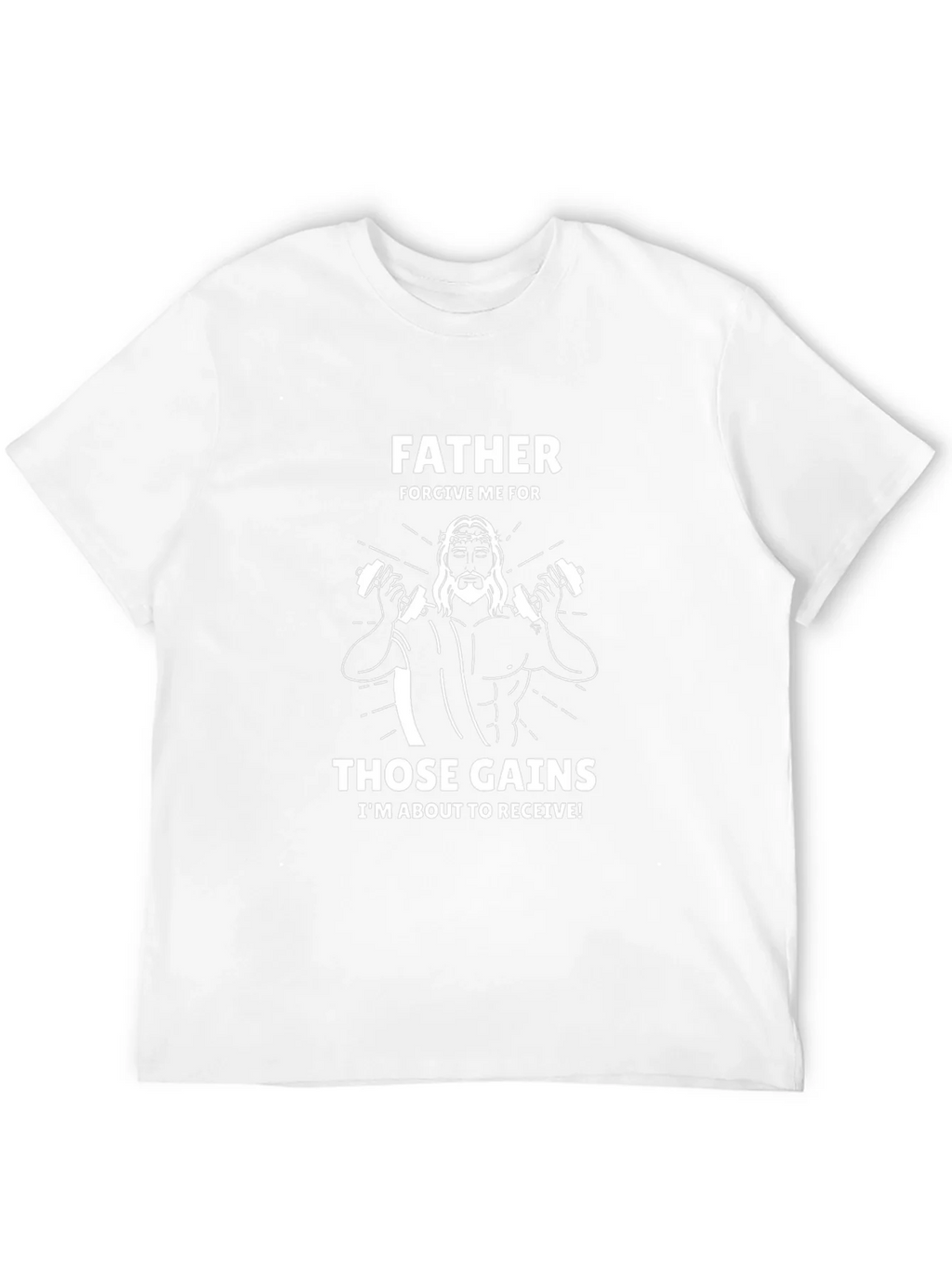 Father Forgive Me Those Gains Mens Graphic Tee product image 3