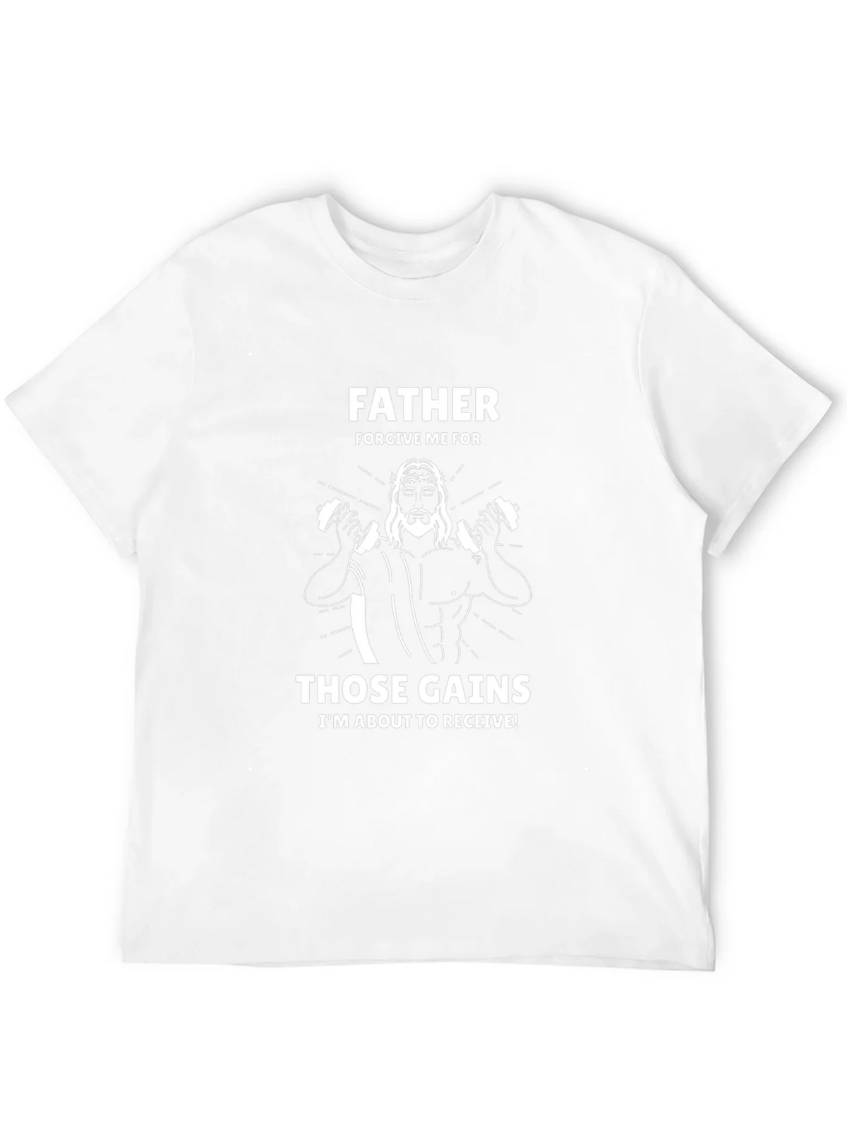 Father Forgive Me Those Gains Mens Graphic Tee product image 3