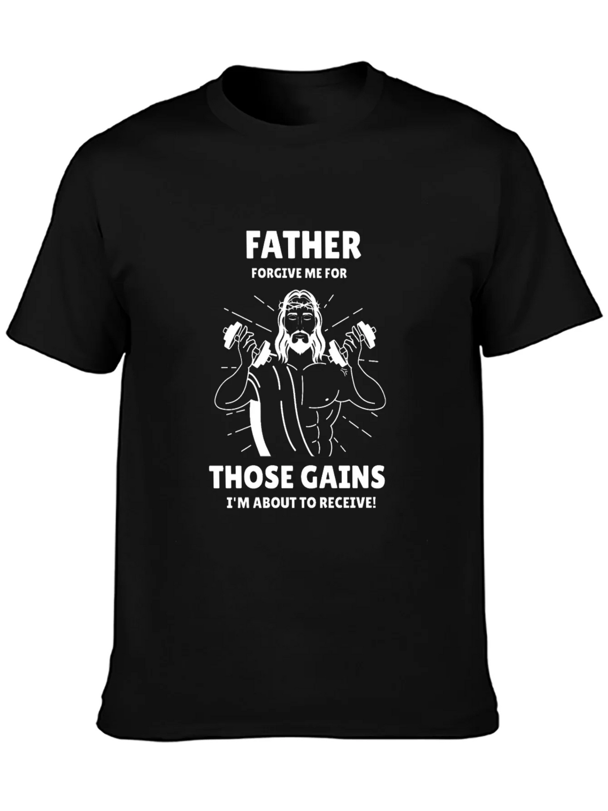 Father Forgive Me Those Gains Mens Graphic Tee product image 6