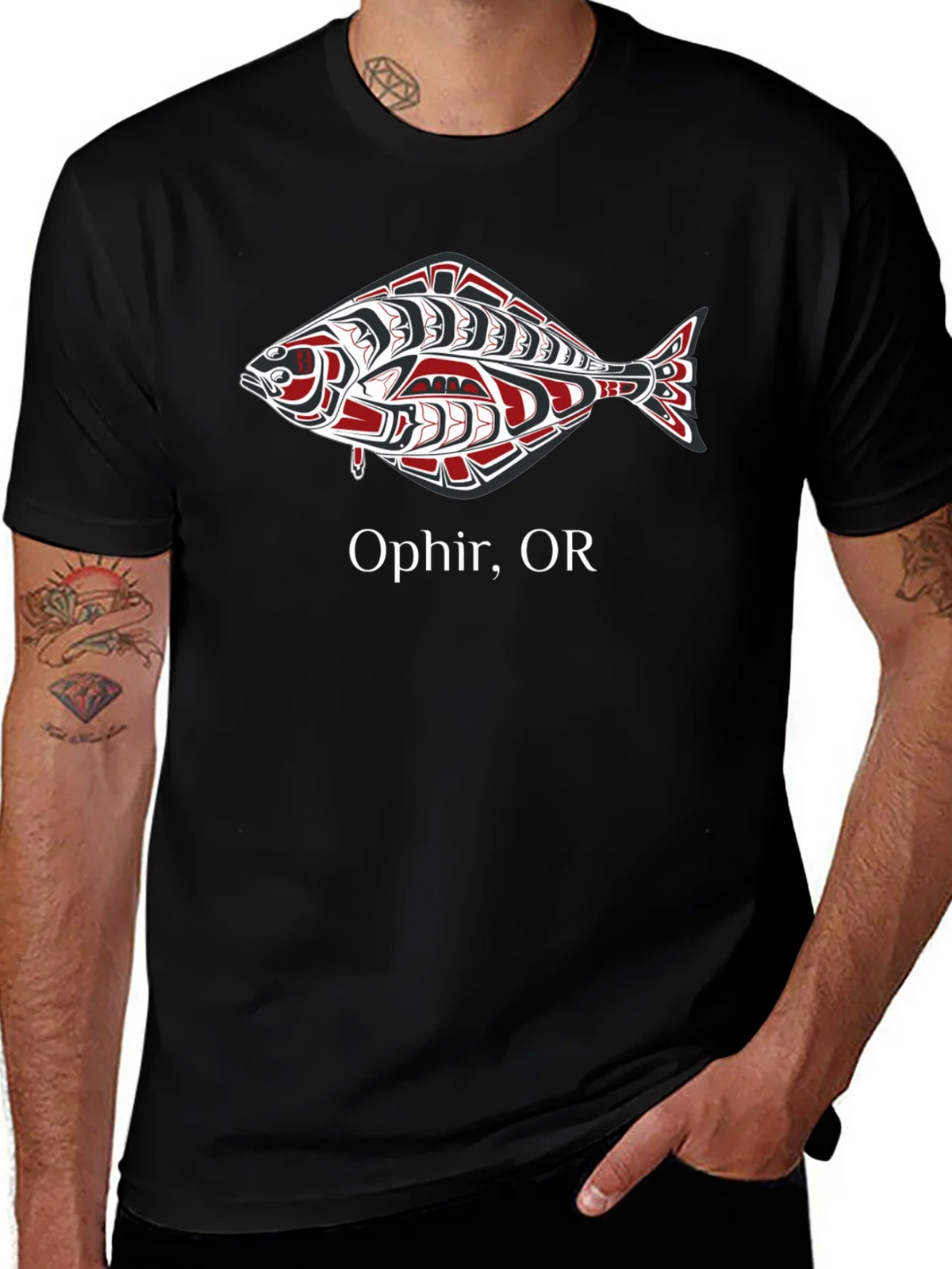 Ophir OR Fish Graphic T-Shirt - Black product image 1