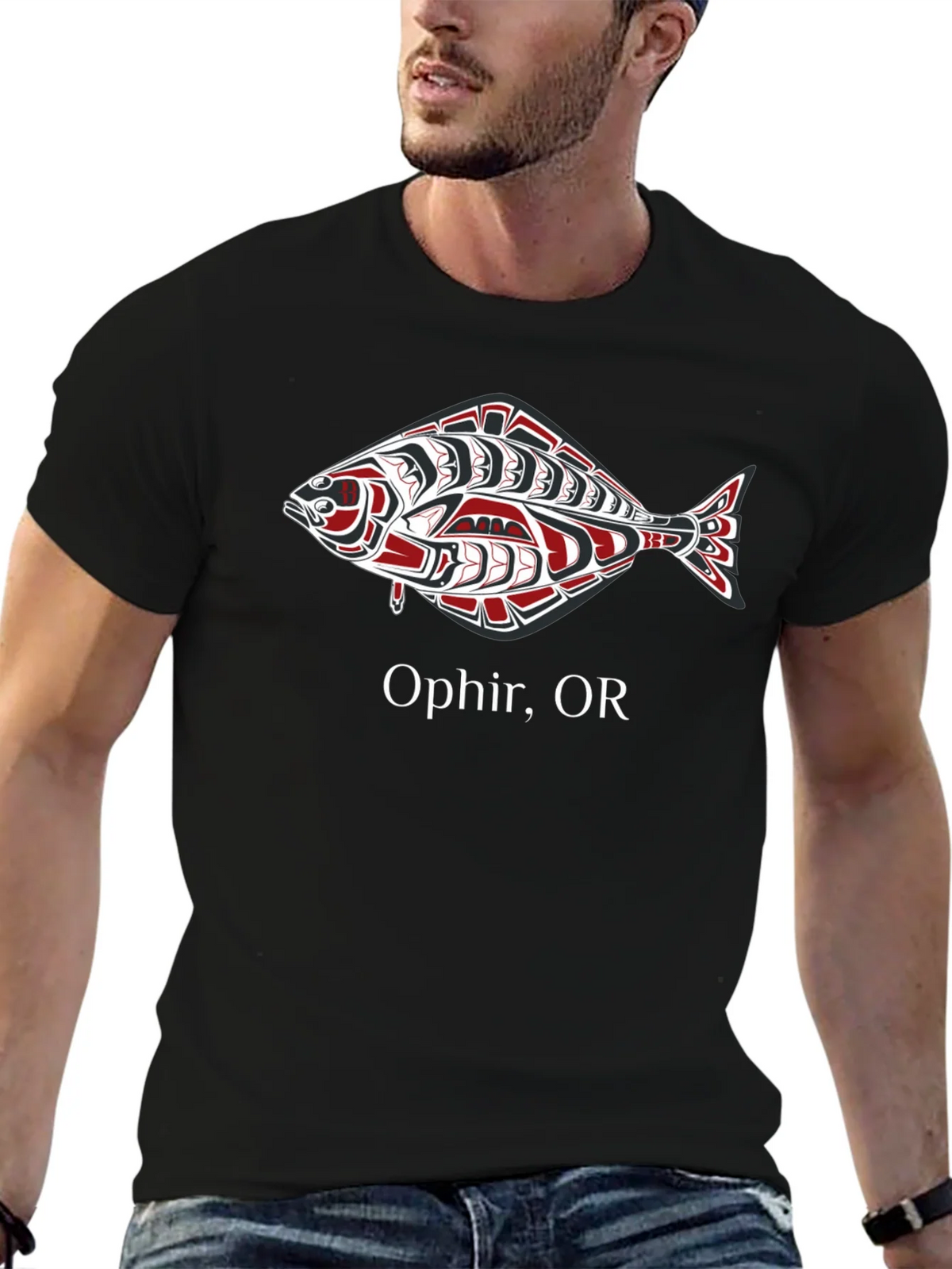 Ophir OR Fish Graphic T-Shirt - Black product image 9