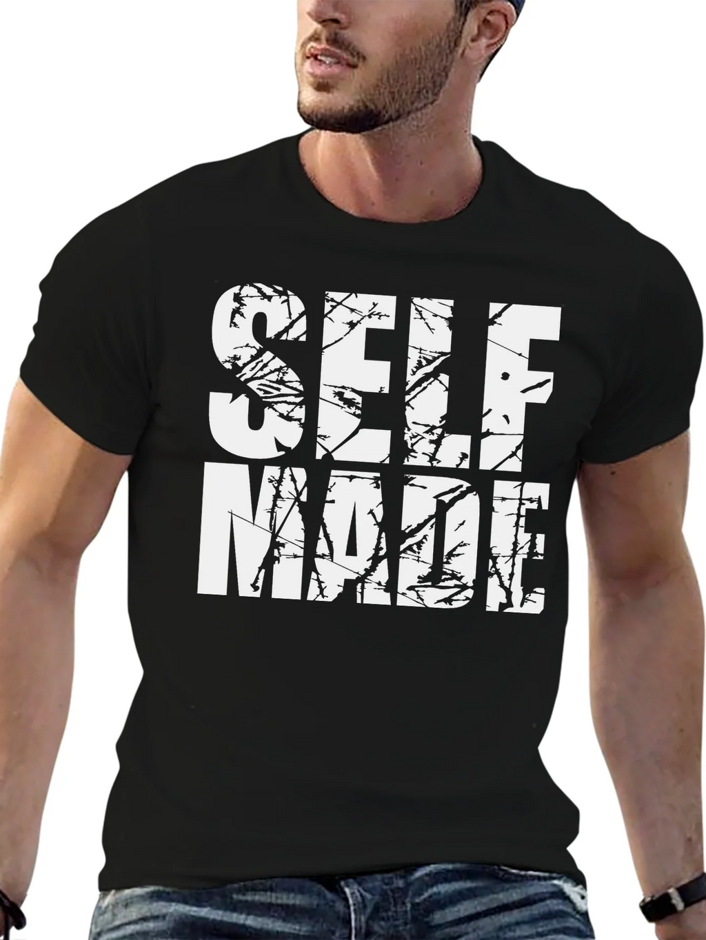 Self Made Graphic Tee - Black Casual T-Shirt product image 9